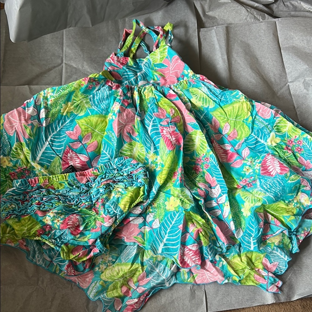 Cynthia Rowley Tropical Print Kids Dress